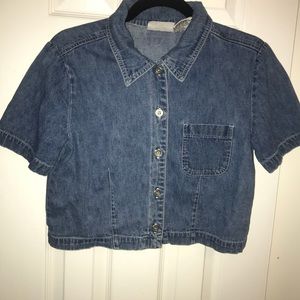Vintage Cropped Denim Shirt